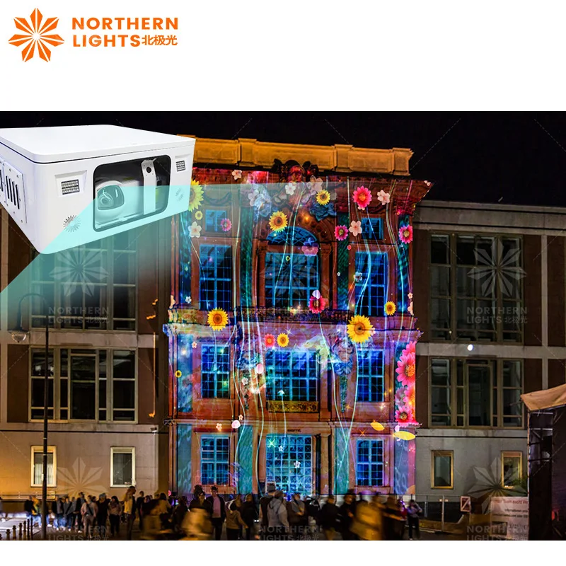 Video Art Projection On Buildings 3D House Projection Mapping Interactive Projector for Building Projections