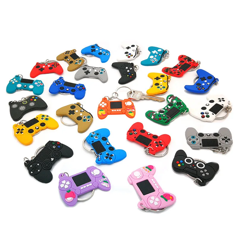 PVC Mini Game Controller Keychain For PS4 PS5 PS2 Handle Keyrings
