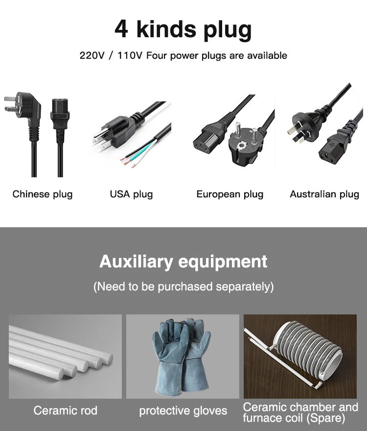 Small Portable Electric Gold Silver Metal Copper Aluminum Iron Melting Device Automatic Smelting Furnace