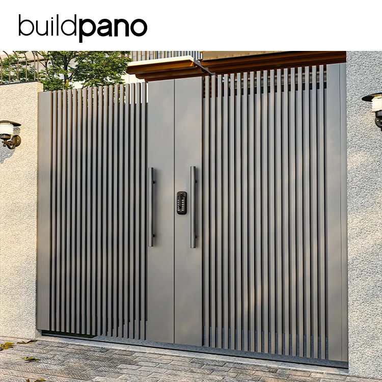 American villa garden entrance iron gates automatic opening door for Courtyard