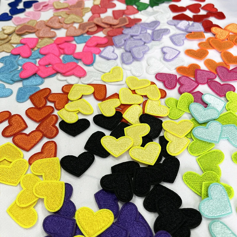 Iron On Embroidery Cartoon Spring Brilliant Color Positive Energy Good Viber Flower Smile Heart Patch For Hat Cloth Bag