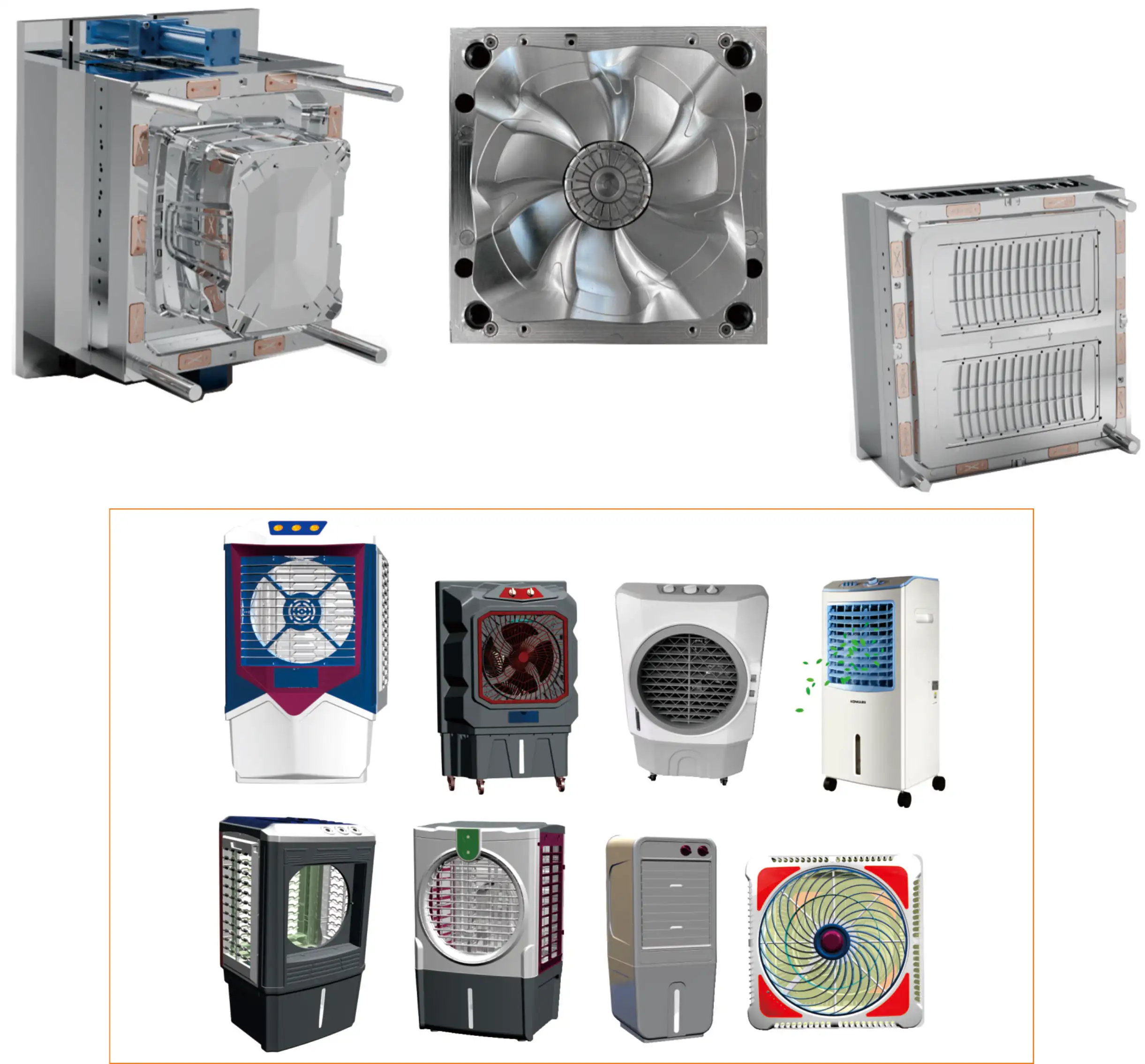 Factory Direct Sales Custom Household Mould air Cooler Exhaust Fan Plastic Injection Mold