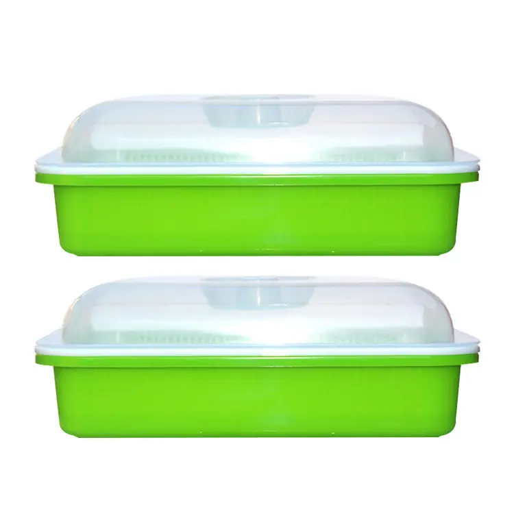 seed sprouter tray with  lid PP material molded plastic wheat been nursery trays