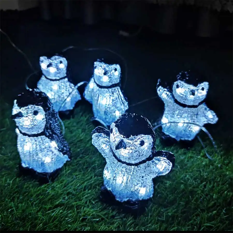 5 Penguin Battery Lamp 3D Acrylic Christmas LED Decorative Lamp 1 order