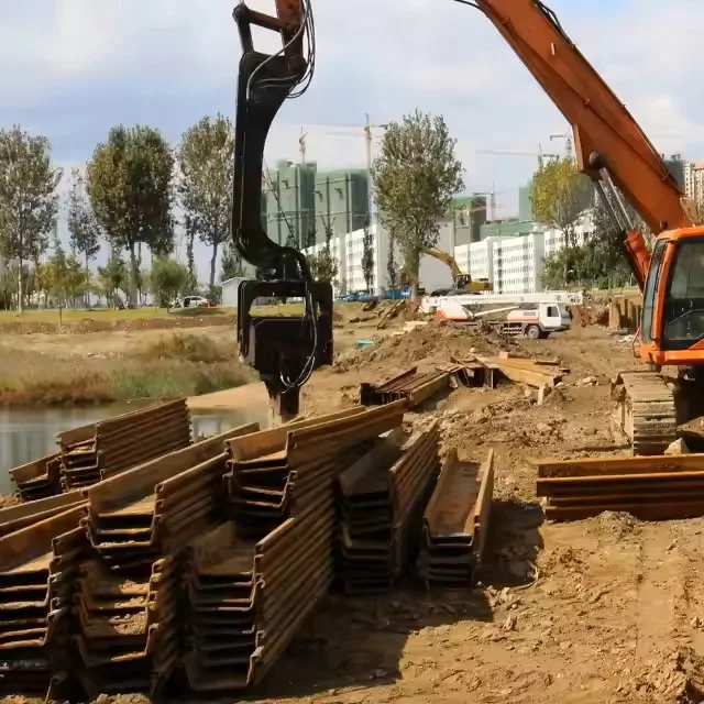 Hydraulic Pile Driver Attachment ForVibratory Hammer for Sale Hot Sale  Hydraulic Vibro Hammer Pile Driving Machine