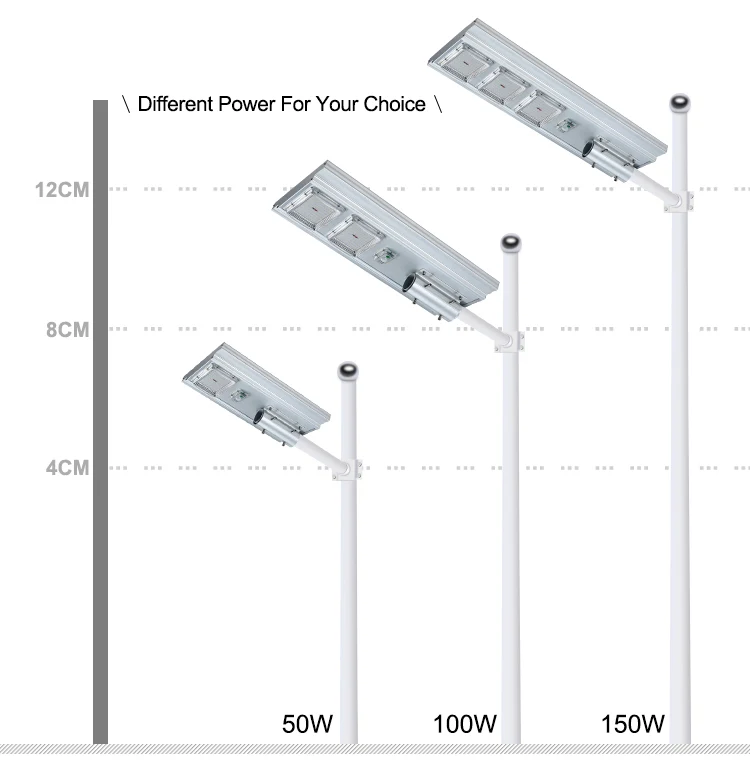 Outdoor Solar Panel Road Streetlight Ip65 30w 60w 90w Integrated All in One Led Solar Street Light