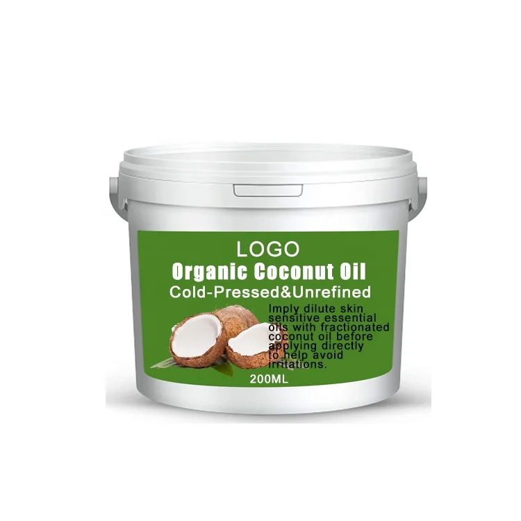 private label Natural Organic virgin cold pressed unrefined bulk organic coconut oil pure