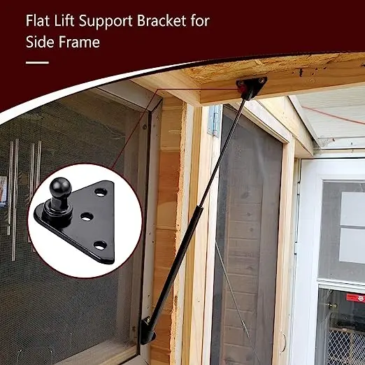 10MM Gas Spring Lift Strut Bracket Ball Stud Black Furniture Cabinet Gas Spring Mounting Bracket for Lift Support Prop