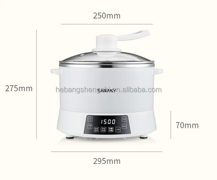  2021 most popular 4L electric automatic lifting hotpot for cooking multifuncional