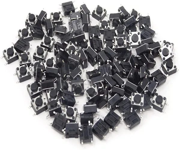 SYHY 1000 шт. 6x6x4,3 мм 4 Pin Micro SMD SMT мгновенные тактовые кнопочные Переключатели кнопочные переключатели