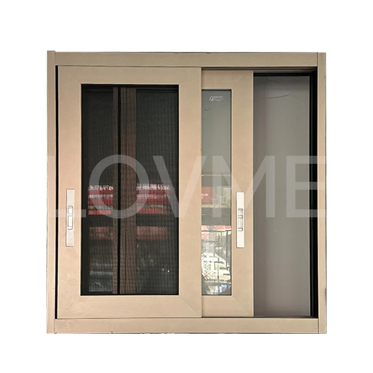 Push-Pull Design Modern House Style Professional Custom Aluminum Alloy Frame Double Glass Sliding Window