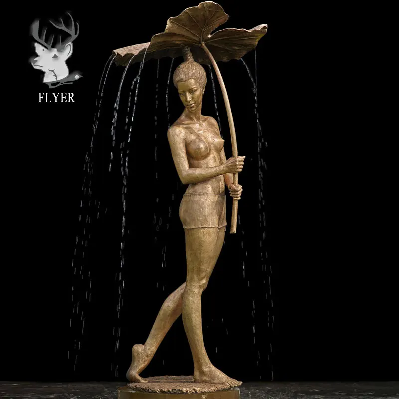 Hot Sale Metal Lady Figure Art Bronze Sculpture Sexy Nude Girl Statues