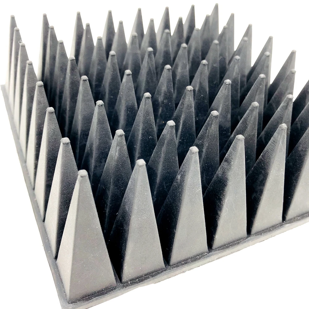 Anti-electromagnetic interference pyramid flexible absorbing material in vacuum and high and low temperature environment