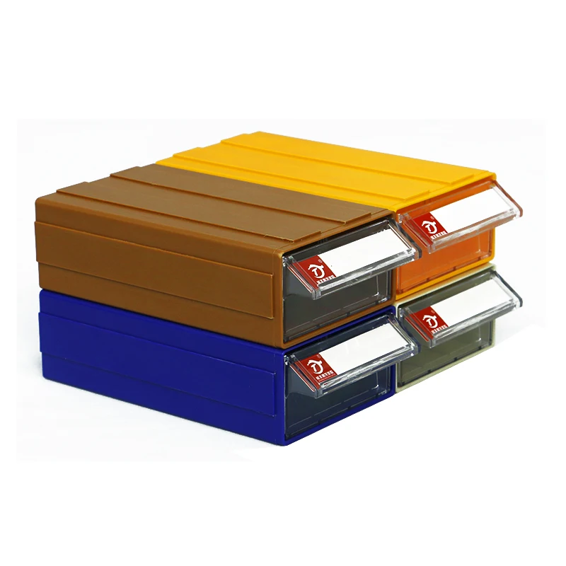 Transparent 5-Tier Plastic Office Drawer Desk Cabinet Storage Box with Storage Drawers