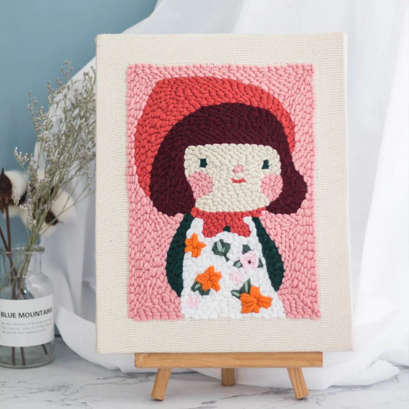 
Home Decor punch needle diy kit Simple Handmade European handicraft factory price embroidery kit 