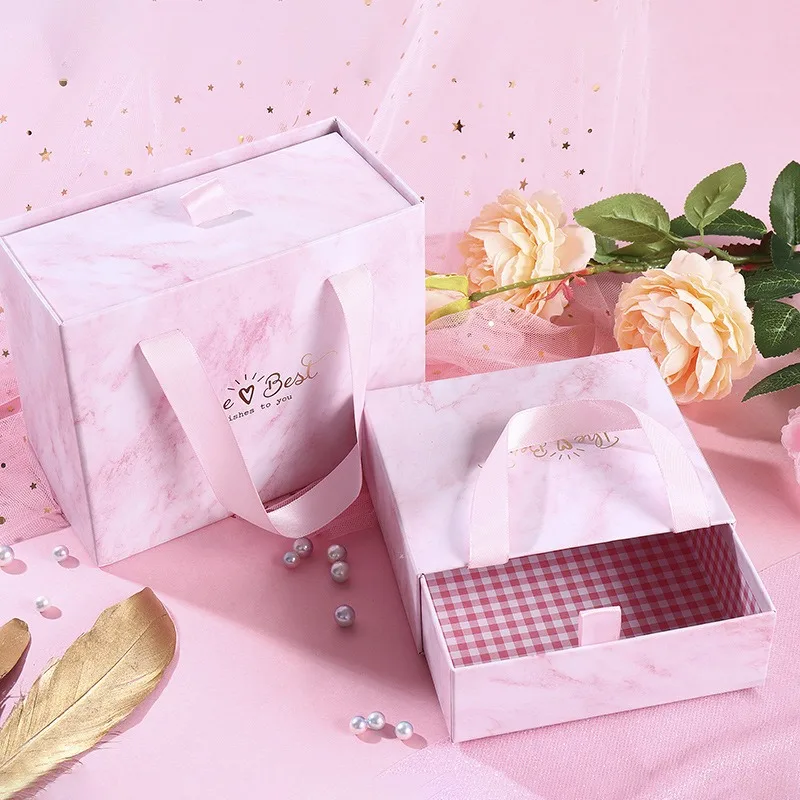 Factory price cheap high quality luxury shopping packaging custom design pink paper gift box