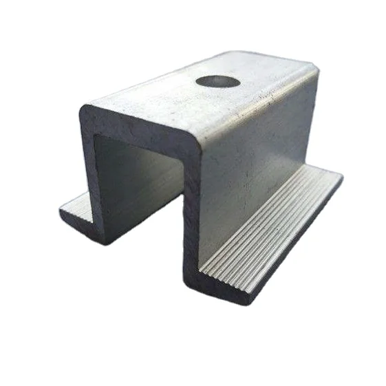 Photovoltaic Bracket Aluminum Alloy End clamps  pressing block  solar panel mounting bracket