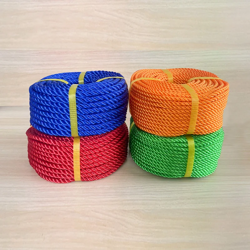 Chinese Factory 3mm-60mm PP Danline Rope Marine Rope 3 Strands PP Rope