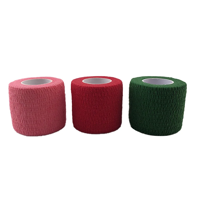 Medical elastic tape 100% cotton fabric cohesive bandage