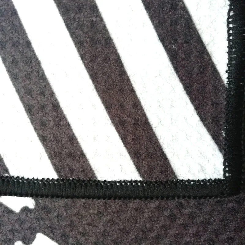 2025 hot sale microfiber fabric black and white large  sublimation quick dry with stripe beach towel for adult or kids