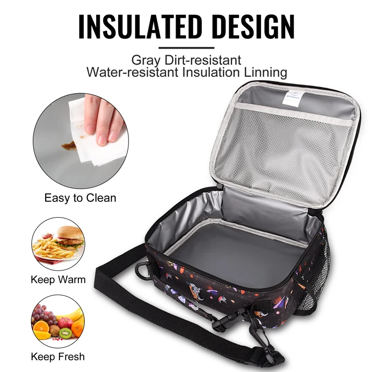 Mini lunchbag kids childrenas cooler bag cartoon sublimation children lunch shoulder bag for school