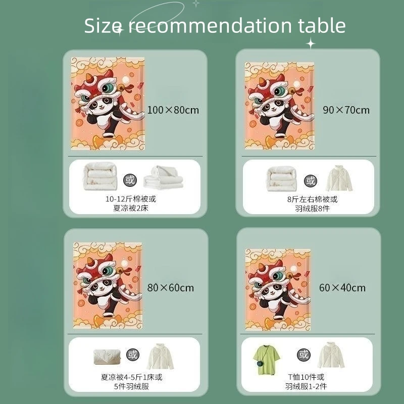 Factory wholesale Vacuum Storage Bags 12 Packs Set with hand Pump