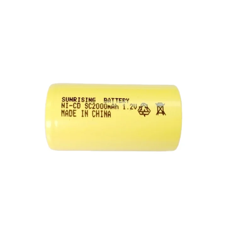 Sunrising Ni-cd Sub C 2000mah rechargeable battery 1.2v