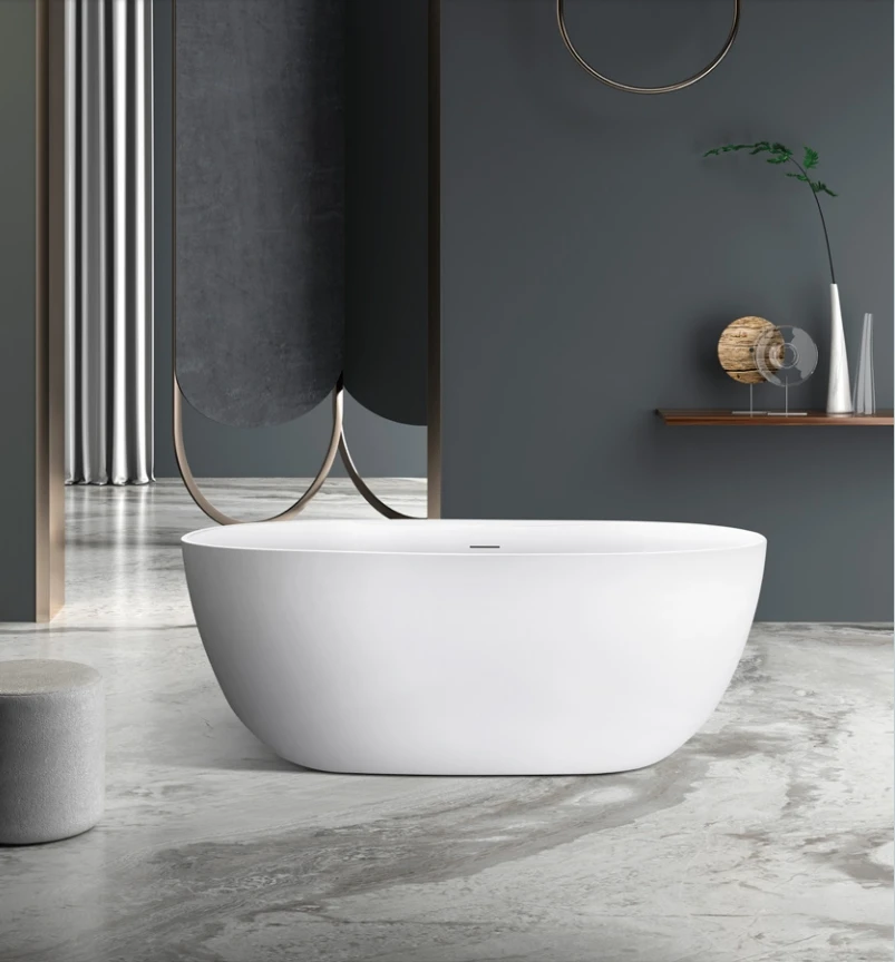 UPC Glossy White Stackable Tub Acrylic Whirlpool Freestanding Bathroom Bathtubs Stacking Bath Tub