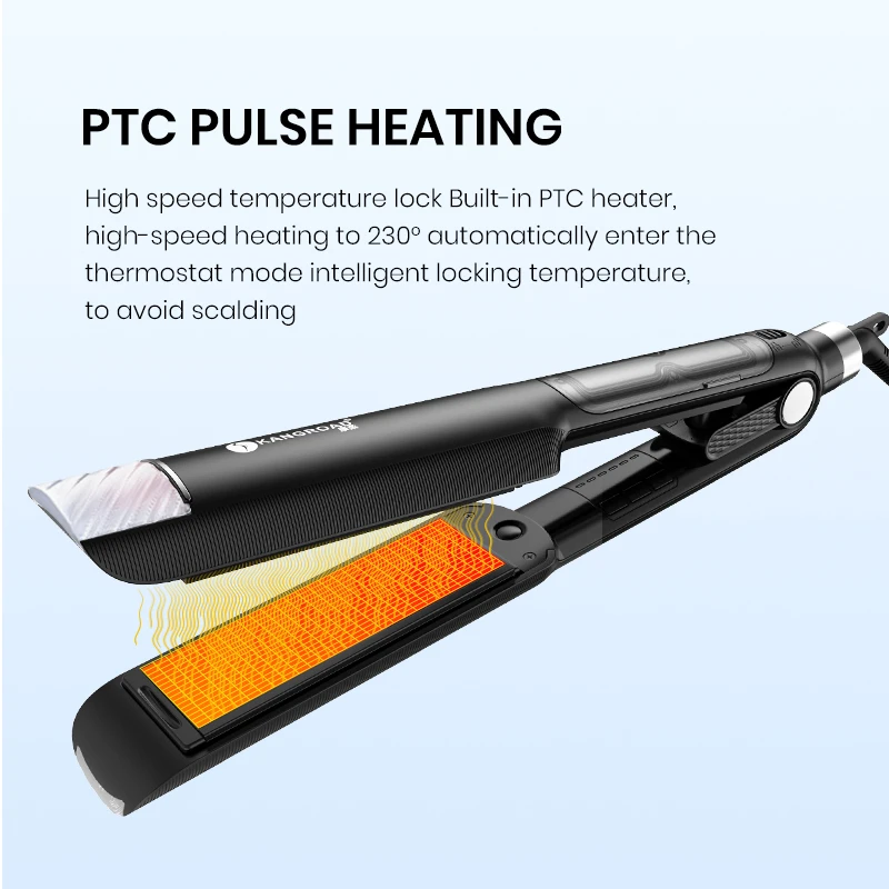 Professional Steam Hair Straightener Titanium Ceramic Coated Flat Iron portable private label hair straightener electronic