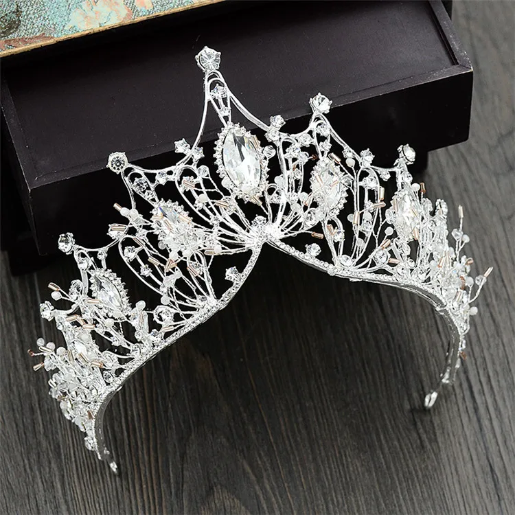 Fashion Tiara Crown Headband Wedding Bridal Hand Made Hair jewelry Tiaras and Crowns for Women Headdress