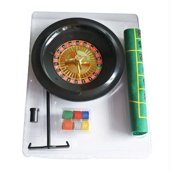 Plastic 10 Inch Roulette Wheels Gambling Set Game Toy & Accessories