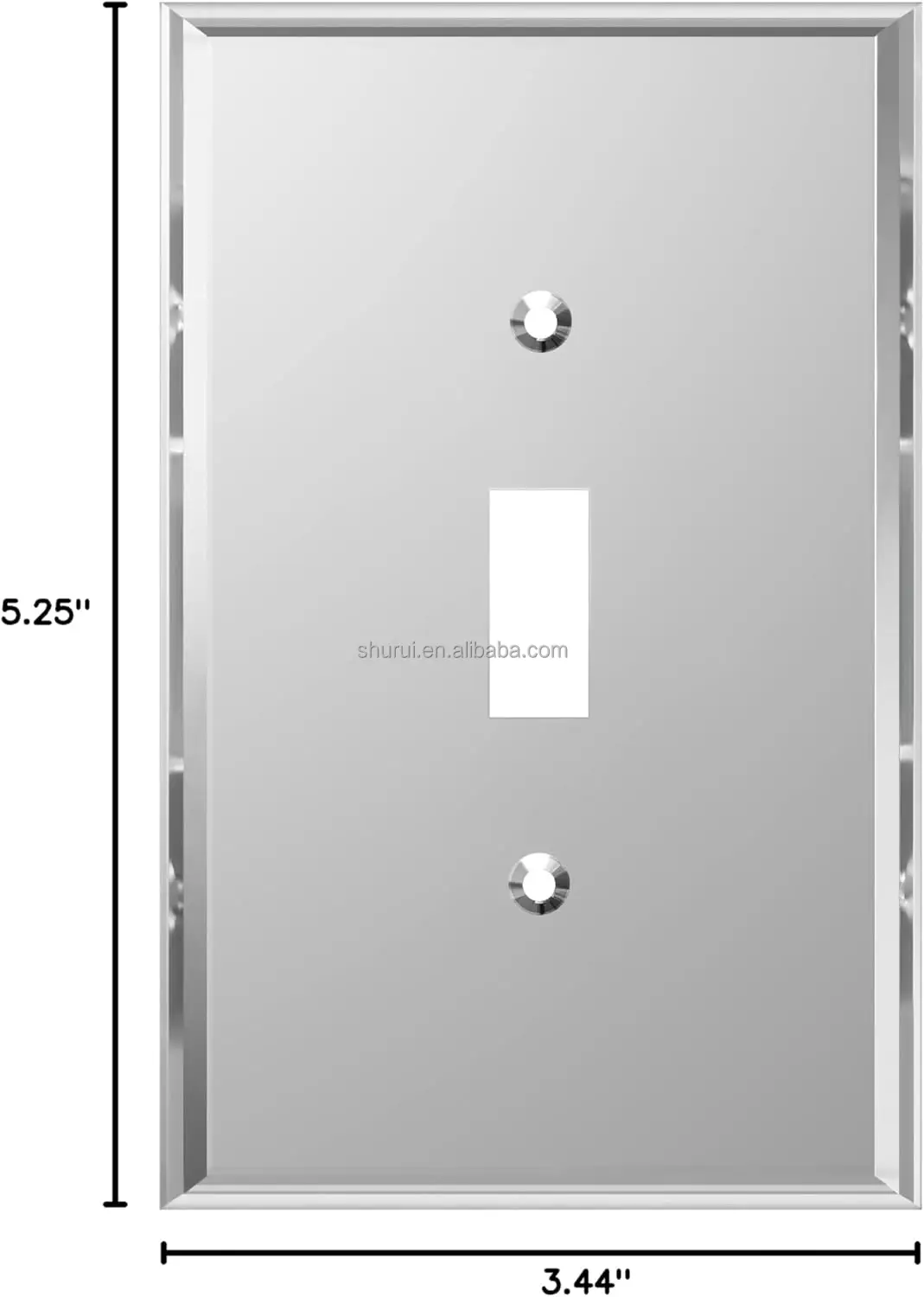 CRL Clear Toggle Switch Plate Decorative Acrylic Mirror Glass