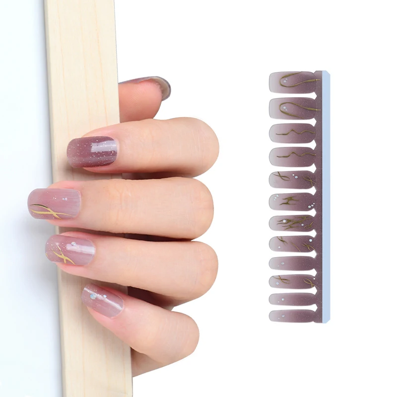 3D 5D New Z.B. Nail Gel Sticker Ultra-Strong Adhesive Strips Jelly Nail Glue Stickers