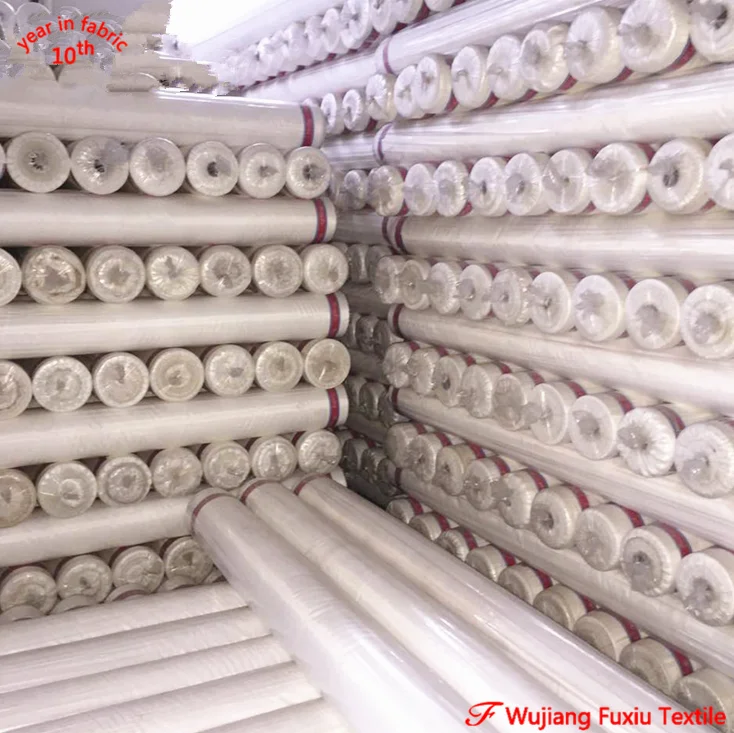 stock lot 320T 400T 30D 20D  white down bag fabric downproof weave polyester interlining fabric