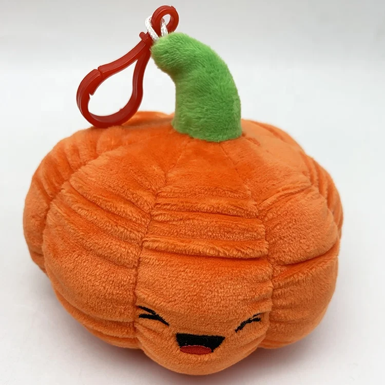 2019 Hot sale kids gift Yellow Plush material Halloween Pumpkin stuffed toy with keychain