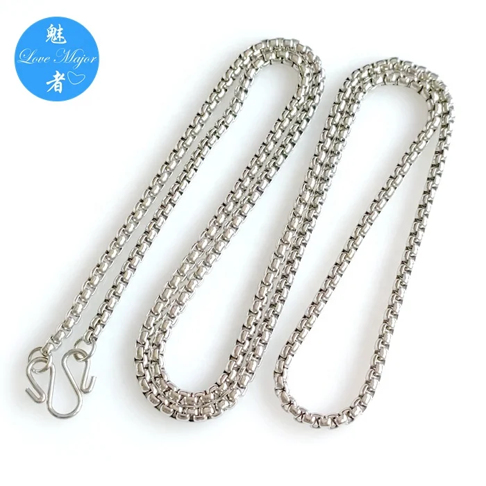 Classic 3mm Thick Wholesale Round Box Chain Vanice Stainless Steel Necklace Fashion Jewelry with Easy Hook