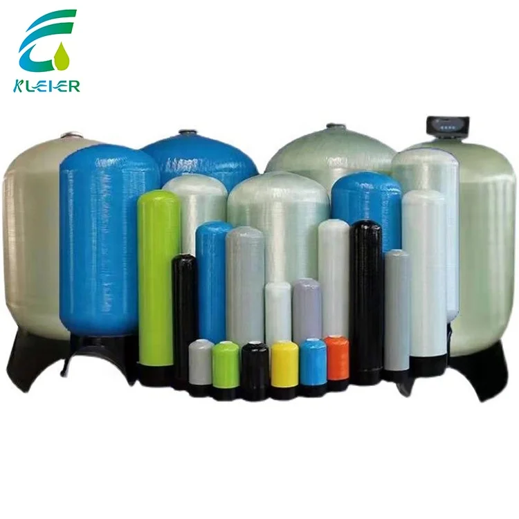 Top quality household water treatment machinery 1054 1665 grey FRP fiberglass pressure tank sand filter frp tank