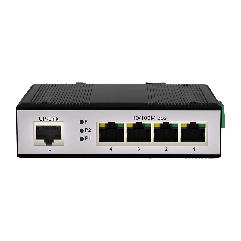 Hot Selling Industrial 100M 5 Ports Ethernet Switch 100Mbps Unmanaged 35mm DIN Rail
