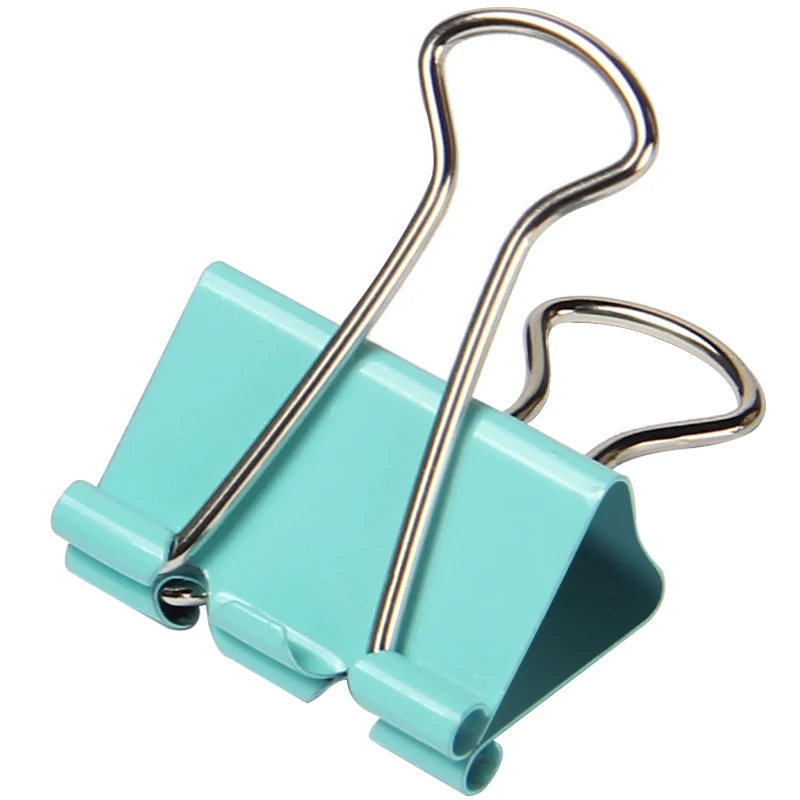 SUNWOOD 2014 Manufacturer 25mm Colorful Paper Binder Clips Metal School Office Supplies Custom Logo Fold-back clips