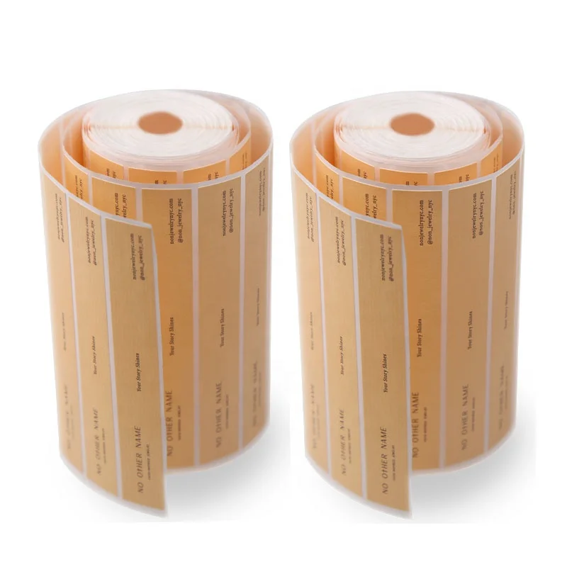 Custom Textured paper tea labels texture print self adhesive label