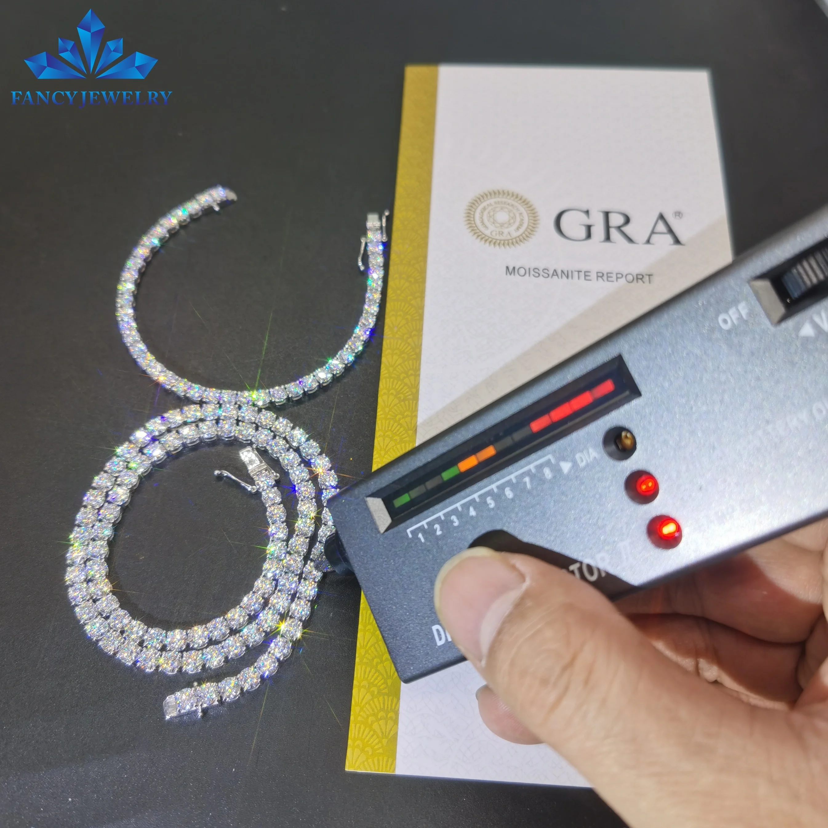 Cheap Price 2MM 3MM 4MM 5MM 6.5MM Classic Necklace 925 Silver white Moissanite Mens Chains Fine Jewelry Tennis Bracelet