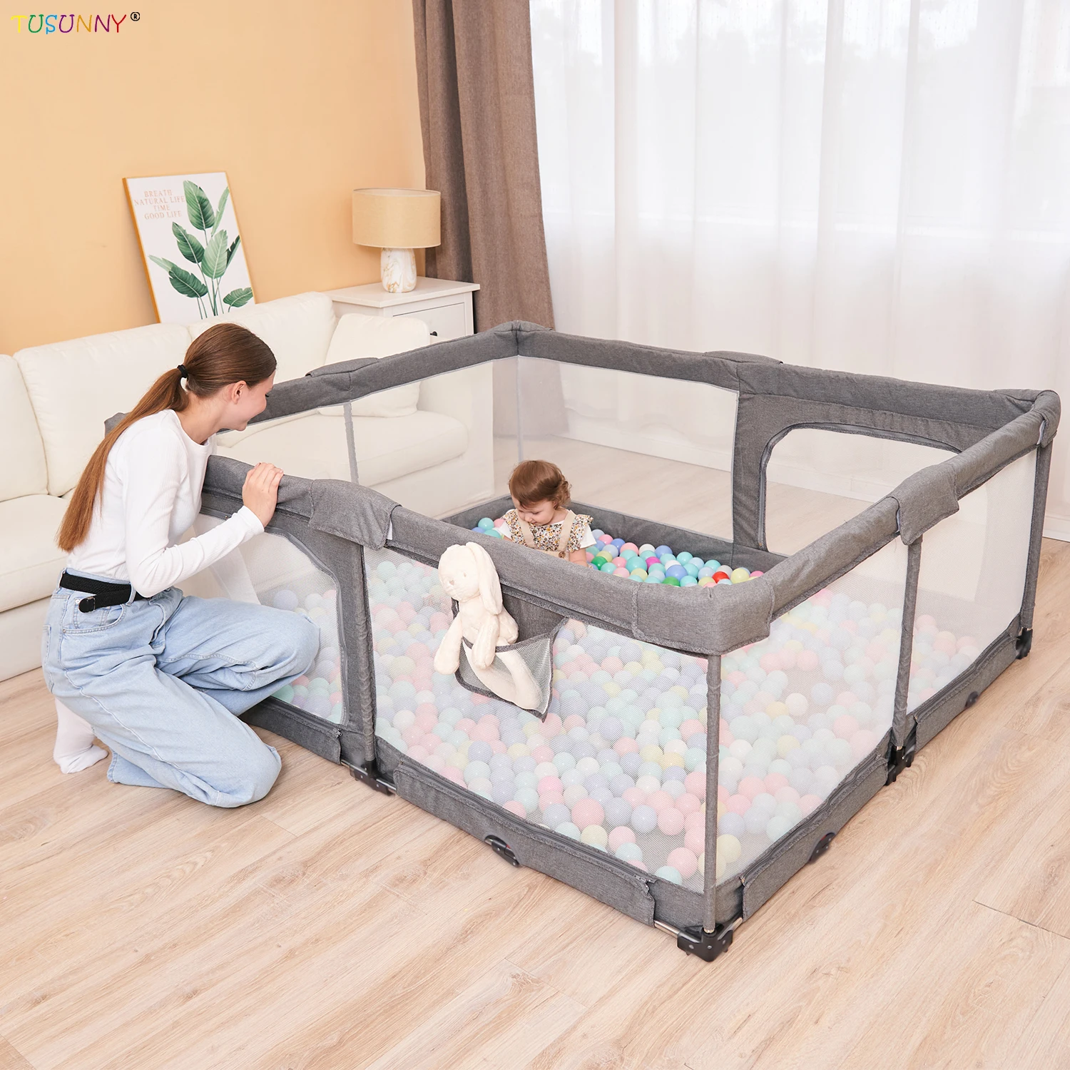 China Manufacturer Plastic Foldable Baby Playpen Safety Baby Playpens Large Baby Playpen