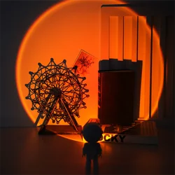 2022 Nordic net red little man sunset lamp sunset projection light Atmosphere lamp mini sun lights robot style