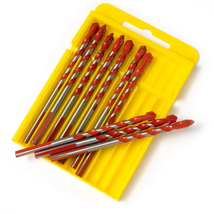 Custom Multifunctional Triangle Drill Bit Set For Tile Concrete Brick Tungsten Carbide Glass Drill Bit