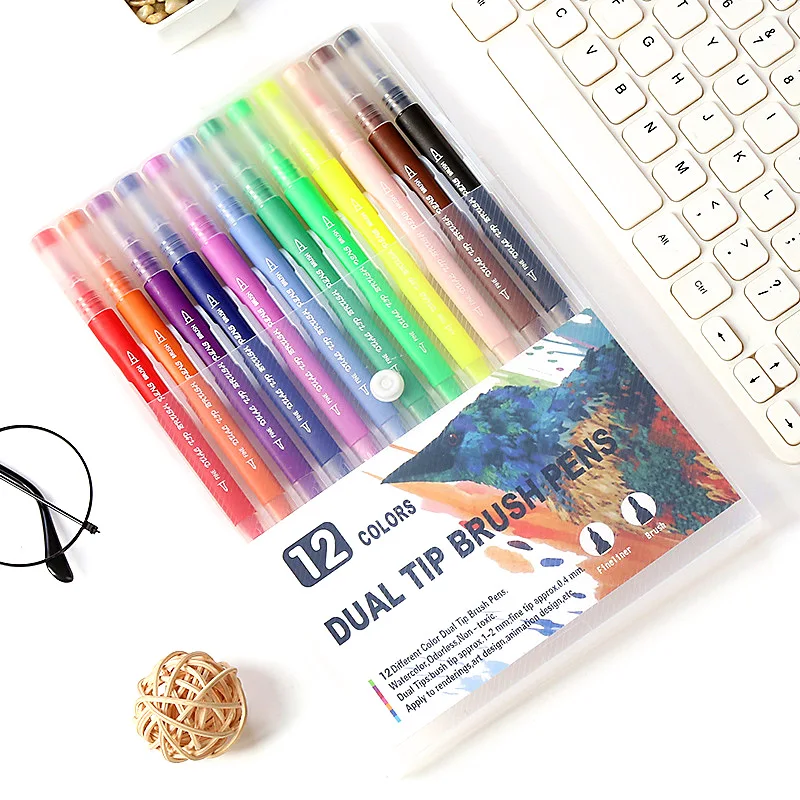 Longorgeous  12/24/36/72/100colors dual and watercolor brush pen