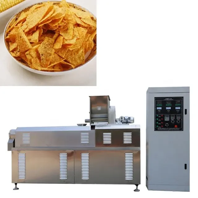 Wheat Flour Based Fried Snacks Processing line Fried Crispy Snacks Making Machine