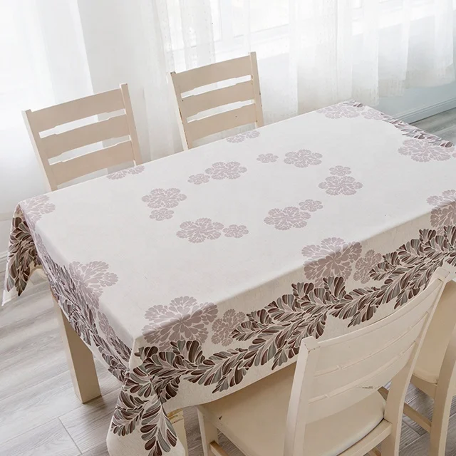 No Peculiar Smell Water Proof Oil Proof Vinyl Environmental Protection Printed Plastic Coated PVC Tablecloth