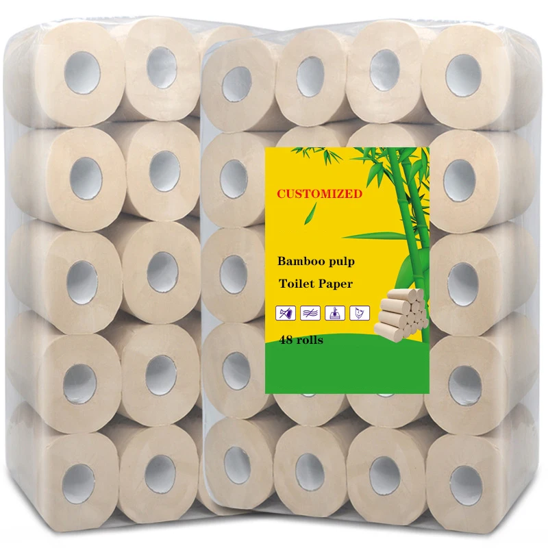 2-ply 4-ply embossed toilet paper 3-ply 100% bamboo paper toilet paper