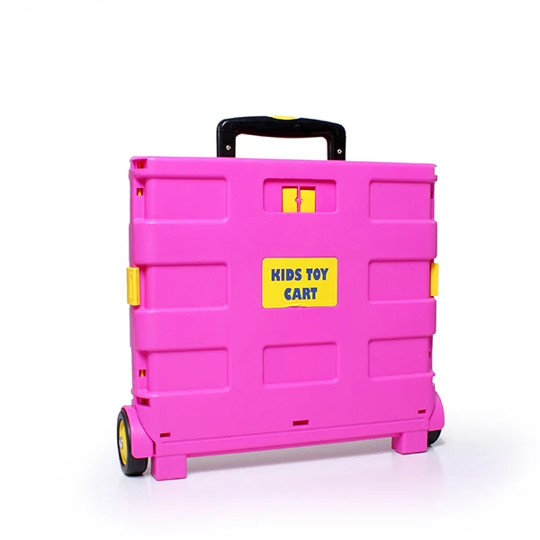 2024 new design plastic foldable trolley with wheels