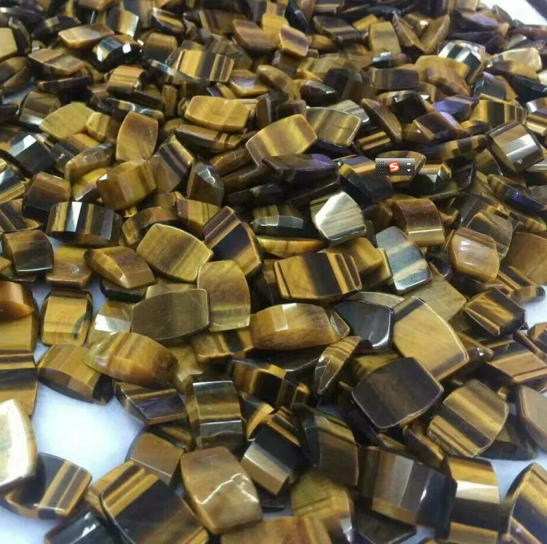Natural yellow optimized precious cut tiger eye stone